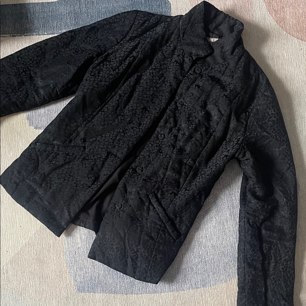 J. Jill Textured Black Blazer